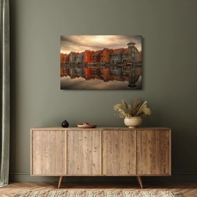 Színes házak képe (90x60 cm)