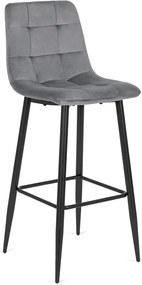 Szürke Bársony Bárszék. CLAUS