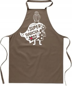 Konyhai Kötény bézs Szuper Nagymama ajándék nagymama napjára FA_416_b