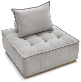 Világosszürke zsenília fotel Elisa – Bobochic Paris