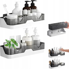 2x Zuhanypolc akasztós öntapadós fali fürdőszoba zuhany