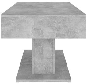 Betonszürke szerelt fa dohányzóasztal 96 x 50 x 45 cm