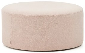 Világos rózsaszín buklé puff Kaeli – Kave Home