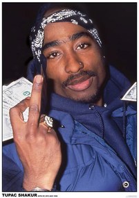 Plakát Tupac - Finger, (59.4 x 84.1 cm)