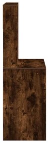 vidaXL füstös tölgy szerelt fa íróasztal polcokkal 100x45x140 cm