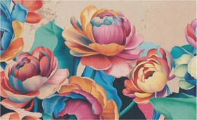 Divatos 3D Fali Tapéta Virágos harmónia 416x254 Ragasztóval