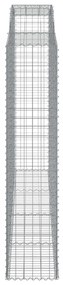 4 db íves horganyzott vas gabion kosár 300x50x220/240 cm