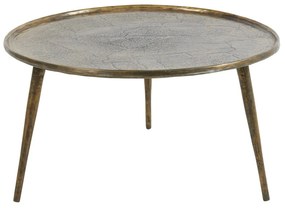 Bronzszínű fém kerek dohányzóasztal ø 67,5 cm Babina – Light &amp; Living