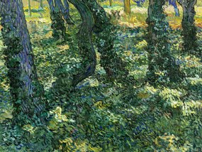 Festmény reprodukció Undergrowth (Vintage Landscape) - Vincent van Gogh, (40 x 30 cm)
