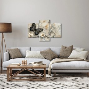 Kép - Márvány háttér pillangókkal (90x60 cm)