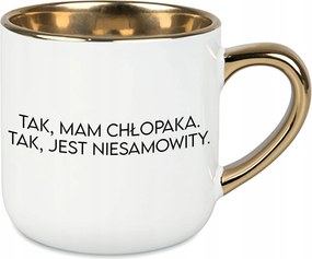 Bögre Nagy Fehér Igen, Van Barátom Ajándék Feleség Férj Pár Házasság