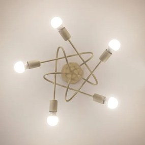 Felületre szerelhető csillár OXFORD 5xE27/15W/230V krémszínű