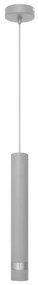 LED Csillár zsinóron TUBA 1xGU10/4,8W/230V szürke/fényezett króm