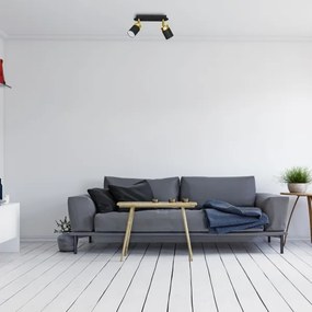 JOKER spotlámpa 2xGU10/25W/230V fekete/arany