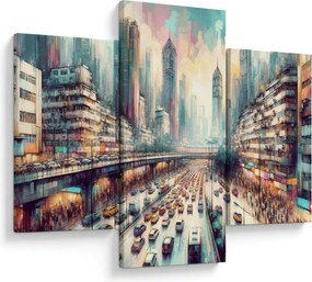 Kép - Városi élet (90x60 cm)