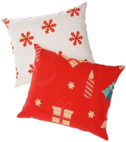 2 db Mikroszálas párnahuzat KARÁCSONYI GYERTYA ÉS FÁCSKA 40x50 cm