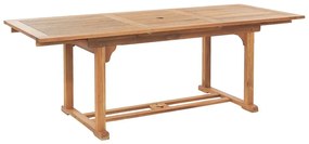 Kihúzható akácfa étkezőasztal 160/220 x 90 cm JAVA Beliani