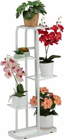 Fém Virágtartó Állvány Polc Virágágyás Ezüst