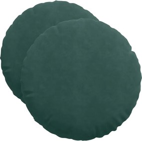 vidaXL Ülőpárnák 2 pcs Sötétzöld Ø 40 x 13 cm Bársony