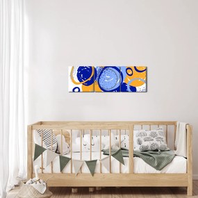 Kép - Világos motívum körökkel (órával) (90x30 cm)