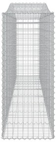 vidaXL 5 db íves horganyzott vas gabion kosár 400x50x120/140 cm