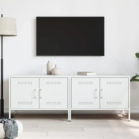 2 db fehér acél TV-szekrény 68 x 39 x 50,5 cm