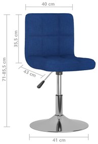 2 db kék szövetborítású forgó étkezőszék