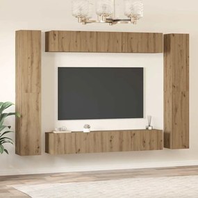 TV szekrény garnitúra 10 pcs kézműves tölgy 30.5 x 30 x 90 cm