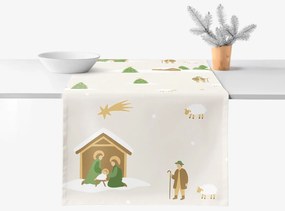 Goldea karácsonyi pamut asztali futó - karácsonyi dalok 35x140 cm