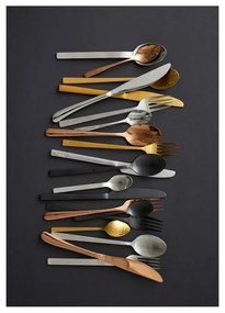 Matt ezüstszínű acél evőeszköz készlet 16 db-os – Bitz