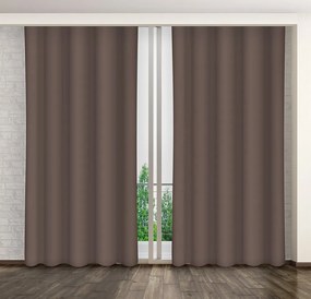 Barna egyszínű függöny fogón Hossz: 270 cm
