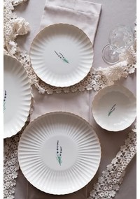 27 darabos porcelán étkészlet, fehér/arany