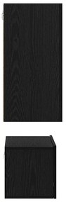 TV szekrény garnitúra 3 pcs Musta tammi 60 x 30 x 30 cm Faanyag