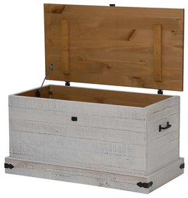 fehér tömör fenyőfa HALDEN tárolószekrény 91x48x47 cm