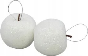 Nagy Alma Szett Karácsonyfa Medállal Fehér 6DB-OS Gömb