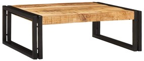 Fürdőszobai polc polcokkal 65 x 50 x 23 cm Tömör mangófa és vas