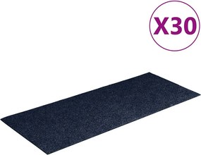vidaXL öntapadós lépcsőszőnyegek, 30 db, 60 x 25 cm, sötétkék, téglalap alakú