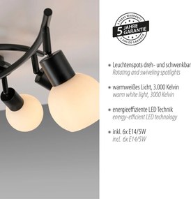 Paul Neuhaus modern spot lámpa loki fekete pln12155-18