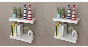 vidaXL 4 db fehér fali polc 40 cm