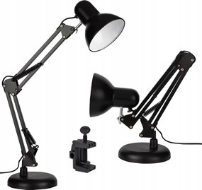 Iskolai Asztali Olvasólámpa Éjjeli Rajzoló Fekete Led E27 Fogantyú
