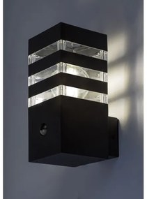 Rabalux 77025- Kültéri fali lámpa érzékelővel ANKARA 1xE27/12W/230V IP44