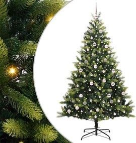 vidaXL Mesterséges Hajlított Karácsonyfa 300 LED-del Zöld 210 cm