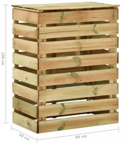 4 db lécezett impregnált fenyőfa kerti komposztáló 80x50x100 cm