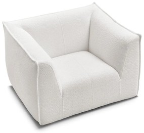 Fehér buklé fotel Giorgia – Bobochic Paris