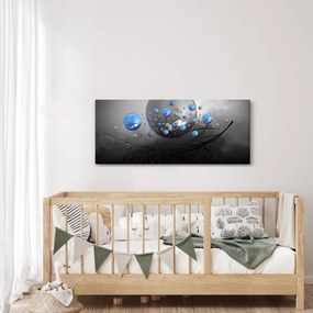 Kék absztrakt gömbök képe (120x50 cm)