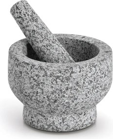 Gránit aknavető, szürke, Ø14x10cm