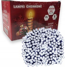 Karácsonyfa Lámpák 300 Led Beltéri Lámpák Hideg fehér Takarékos