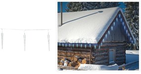 Jégcsap karácsonyi installáció, 40 LED, 500 cm, hideg fény
