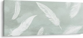 Kép - Fehér tollak (120x50 cm)