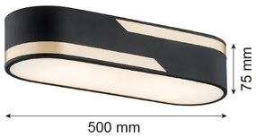 Argon 6001 - Mennyezeti lámpa TONI 3xE27/15W/230V fekete/arany